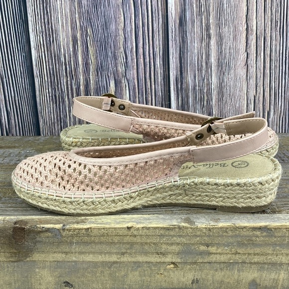 Bella Vita Women's Espadrille Wedge Sling Back Sandal In Blush Crochet- Sz 6.5 N - Picture 12 of 13
